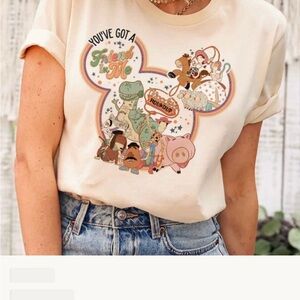 Cream Graphic T-Shirt with Toy Story Design You’ve Got a Friend in Me
